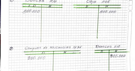 Contabilidad Ejercicios De Partida Doble En Cuentas T Semana No