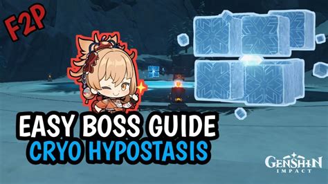 Easy Boss Guide Cryo Hypostasis Genshin Impact Youtube