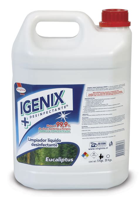 DESINFECTANTE IGENIX AMONIO CUATERNARIO CONCENTRADO 5 LT VIRGINIA