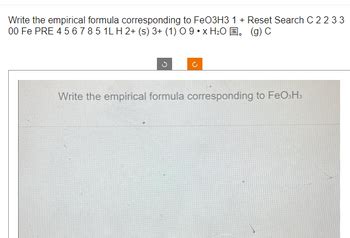 Answered: Write the empirical formula… | bartleby