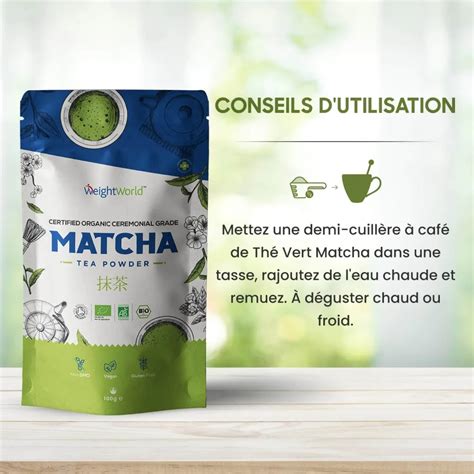 Thé Matcha en Poudre 100 Bio Origine Japon WeightWorld