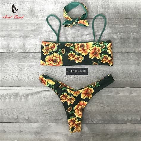 Aliexpress Buy Ariel Sarah Floral Bikini Set Sexy Swimsuit