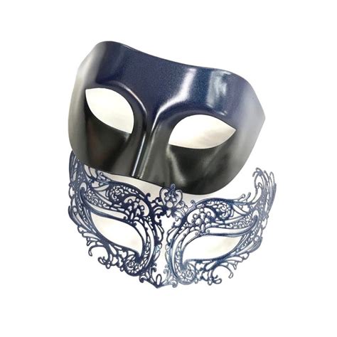 Navy Blue Masquerade Masks Couples Mens Navy Blue Masquerade Mask