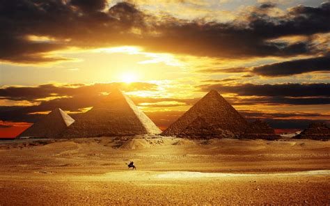 pyramid, Sunset Wallpapers HD / Desktop and Mobile Backgrounds