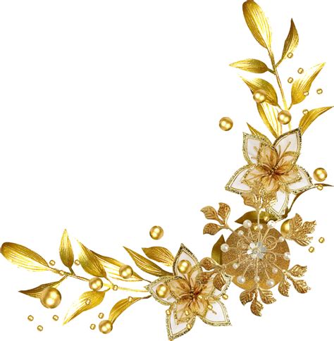 Sưu Tầm 999 Transparent Background Golden Flower Border Png Hình Nền