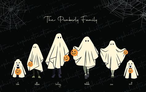 Halloween Ghost Family Portrait - Etsy