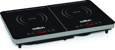 Amazon Salton Portable Double Induction Cooktop Black Home Kitchen