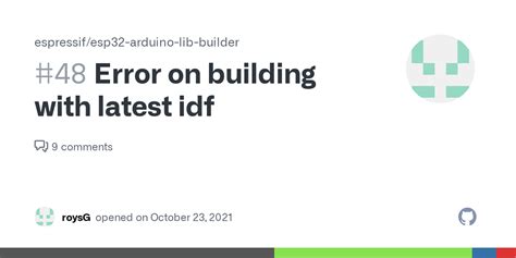 Error On Building With Latest Idf · Issue 48 · Espressif Esp32 Arduino