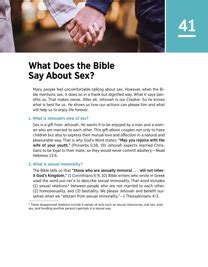 What Does The Bible Say About Sex