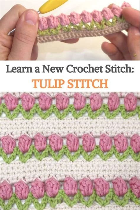 Learn A New Crochet Stitch Tulip Stitch Crochet Edging Patterns