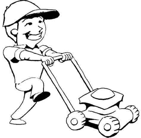 Lawn Mower Coloring Pages Free Coloring Pages