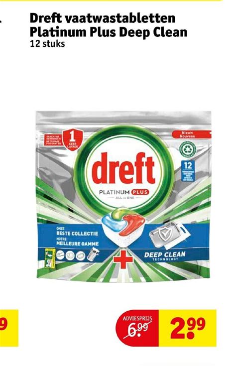 Dreft Vaatwastabletten Platinum Plus Deep Clean Stuks Aanbieding Bij