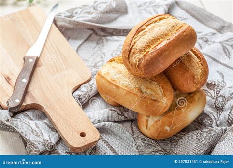 Freshly Baked Crusty Rolls Stock Image Image Of Food