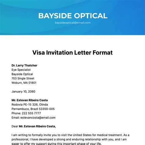 Free Visa Invitation Letter Templates Examples Edit Online