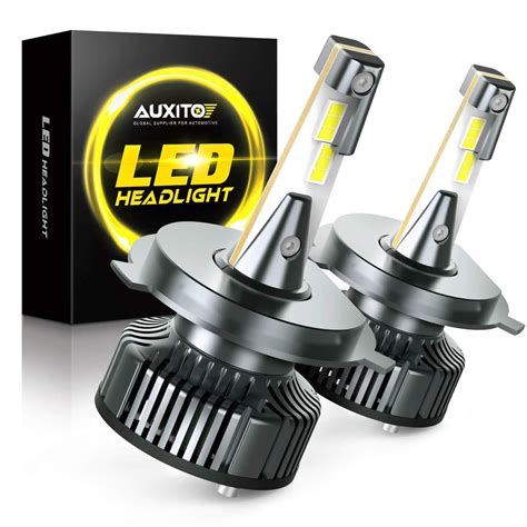 Auxito H4 9003 Hb2 Led Bulbs， 700 Brighter 6500k White Hilo Beam Light Bulb， Canbus Plug And