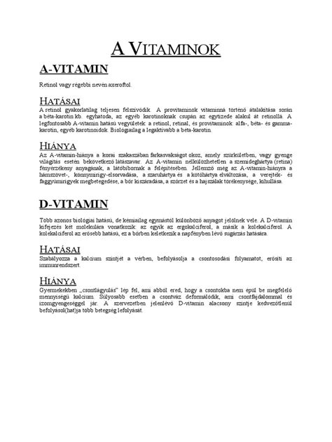 A Vitaminok Pdf