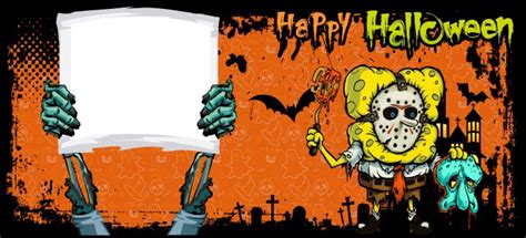 PLANTILLA PARA TAZAS GRATIS Halloween Bob Esponja