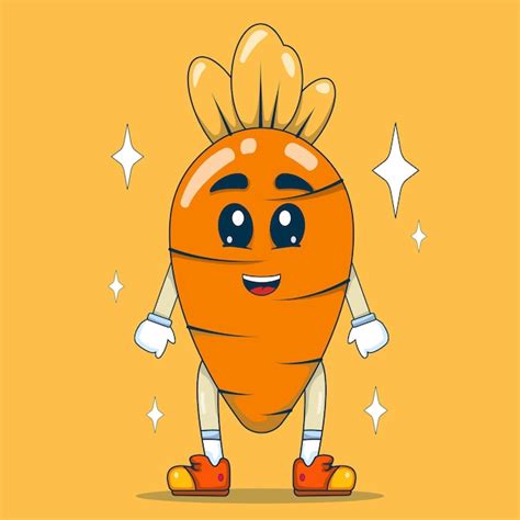 Premium Vector Cute Carrot Character