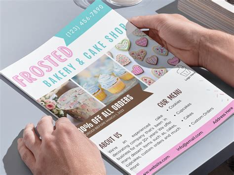 Cake Flyer Template Cupcake Cake Business Flyer Baking Etsy Australia