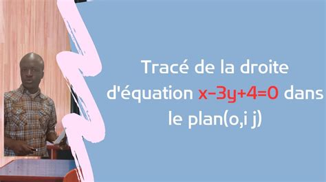 Trac Une Droite Dans Plan Gr Ce Son Quation Youtube