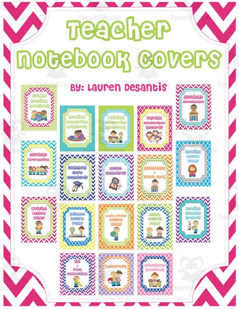 Teacher Binder Notebook Covers by Teach Simple