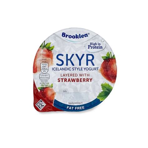 Skyr High Protein Fat Free Strawberry Yogurt 150g Brooklea Aldiie