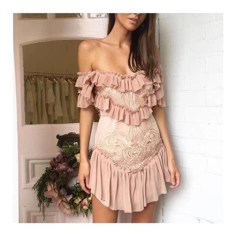 Buy Runway Designer Lace Embroidery Mini Dress 2019 Women Sexy Off Shoulder