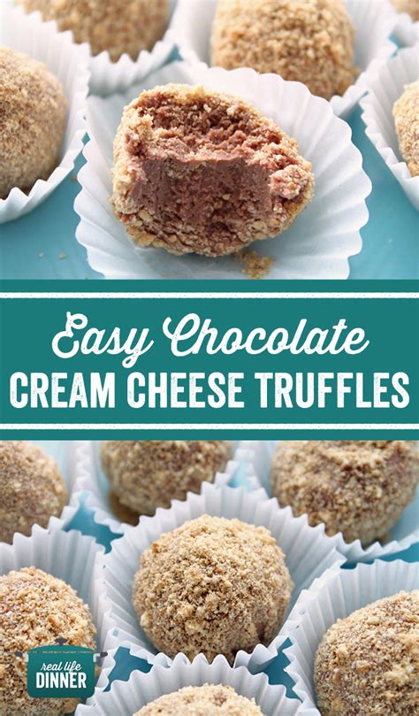 Easy Chocolate Cream Cheese Truffles Real Life Dinner