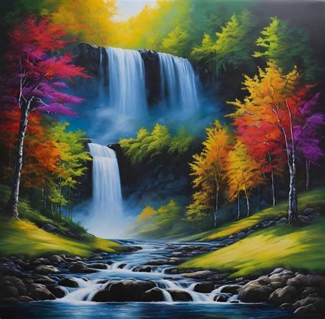 waterfall landscape illustration  stock photo public domain pictures