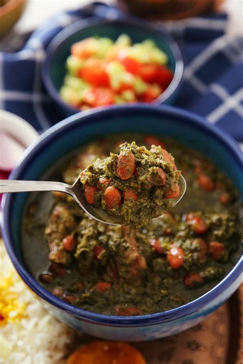 Ghormeh Sabzi Recipe (Persian Herb Stew) with Persian Rice