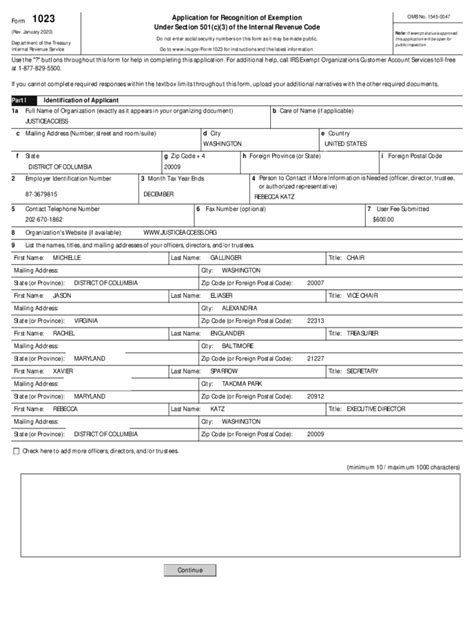 Fillable Online Form 1023 2020pdf Fax Email Print Pdffiller