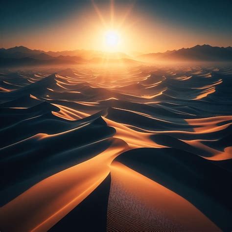 Desert dunes at sunset | Premium AI-generated image