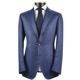 CESARE ATTOLINI Blue Wool Silk Linen Cotton Blazer IsuiT