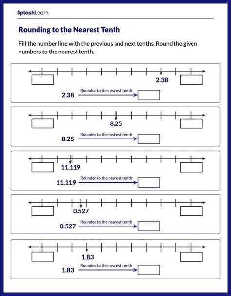 Rounding To The Nearest Tenth Worksheets