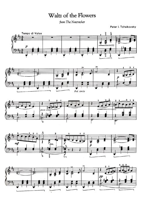 WALTZ OF THE FLOWERS Easy Piano Sheet music | Easy Sheet Music