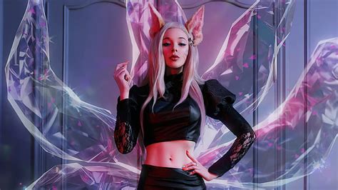 1366x768px 720p Free Download Ahri Kda Cosplay Girl Ahri League Of