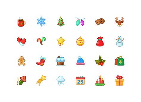 Free - Christmas Icons Pack - Alex Martynov