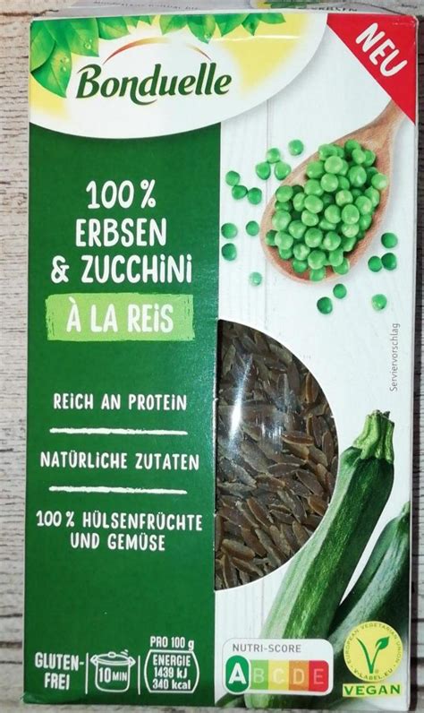 Erbsen Zucchini A La Reis Bonduelle Kalorie Kj A Nutri N