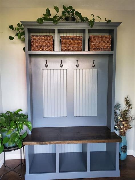 Custom Mudroom Storage Coat Rack With Bench And Etsy Mud Room