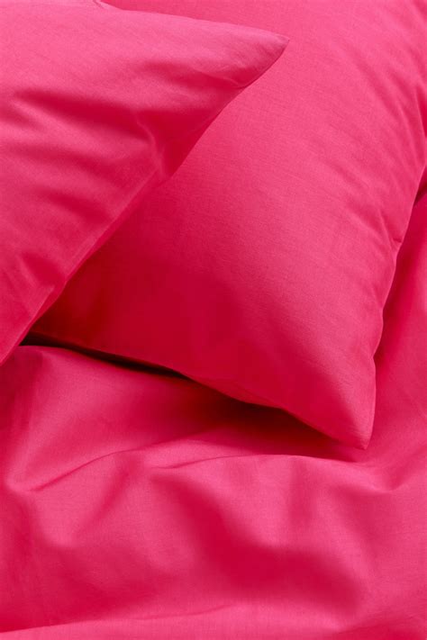 Cotton Kingqueen Duvet Cover Set Hot Pink Home All Handm Us