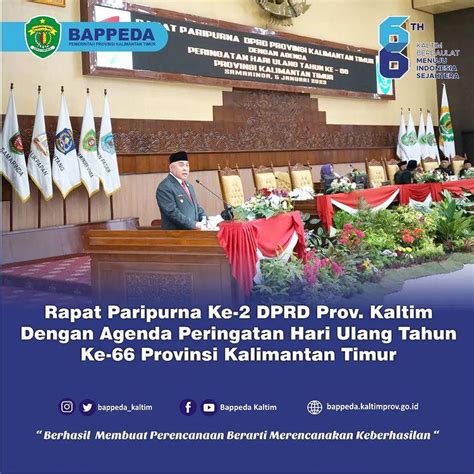 Rapat Paripurna Ke 2 Dprd Prov Kaltim Dengan Agenda Peringatan Hari