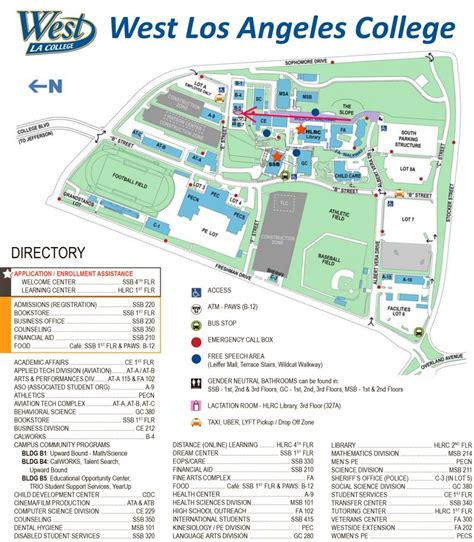 West Los Angeles College Campus Map - (West L.A. College or WLAC ...