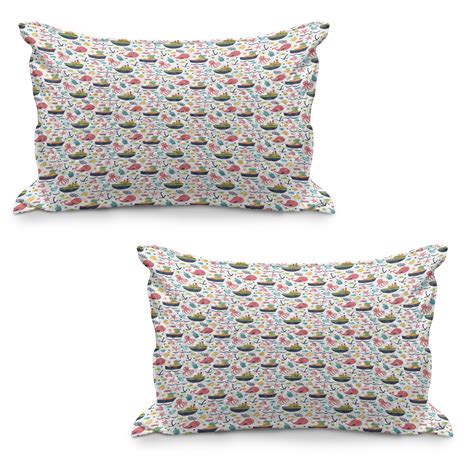 Octopus Quilted Pillowcover Set Of 2 Summer Style Pattern With