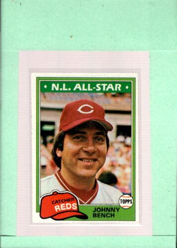 1981 Topps 600 Johnny Bench NM MT Reds ID 43244 EBay