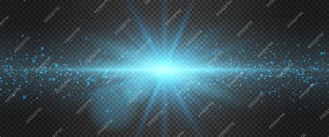 Premium Vector A Shining Blue Star And Particles On A Black