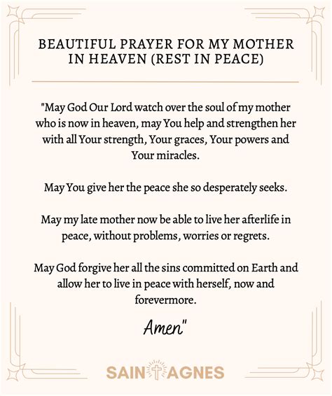 Best Prayers For My Mother In Heaven Rest In Peace