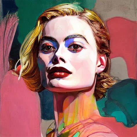 Oil Painting Of Margot Robbie By James Jean By Harry Stable