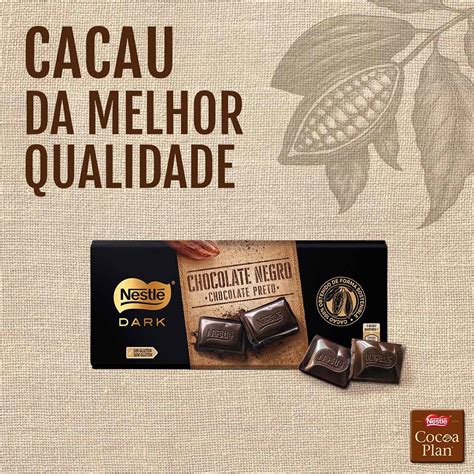 Tablete Chocolate Preto sem Glúten embalagem 125 g Nestlé Dark