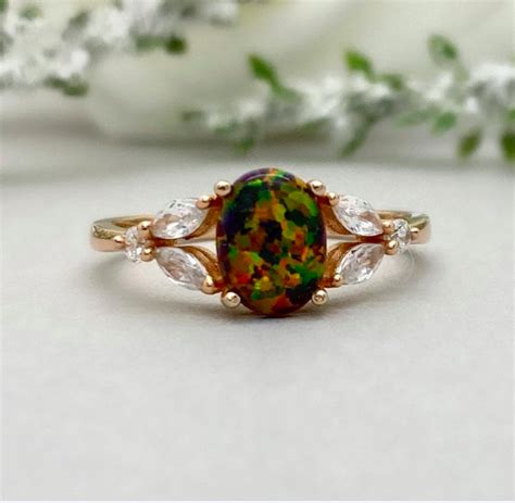 Beautiful Black Opal Engagement Rings Bridal Shower