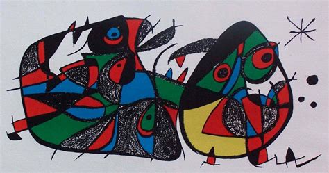 JOAN MIRO Signed Color Litho Surrealism Spanish